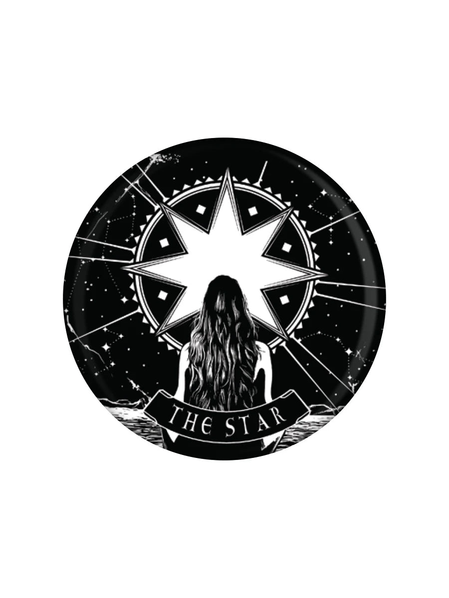 T-Shirt Donna Deadly Tarot 'The Star' | Maglietta Originale Con Stampa, Colore Nero, Premio Moda