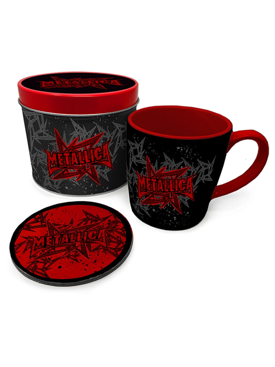 Metallica Stars And Wings Mug & Coaster In Tin – Wicked Things