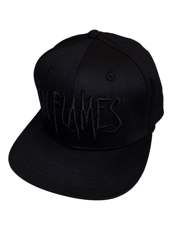 In Flames Black Logo Snapback Cap
