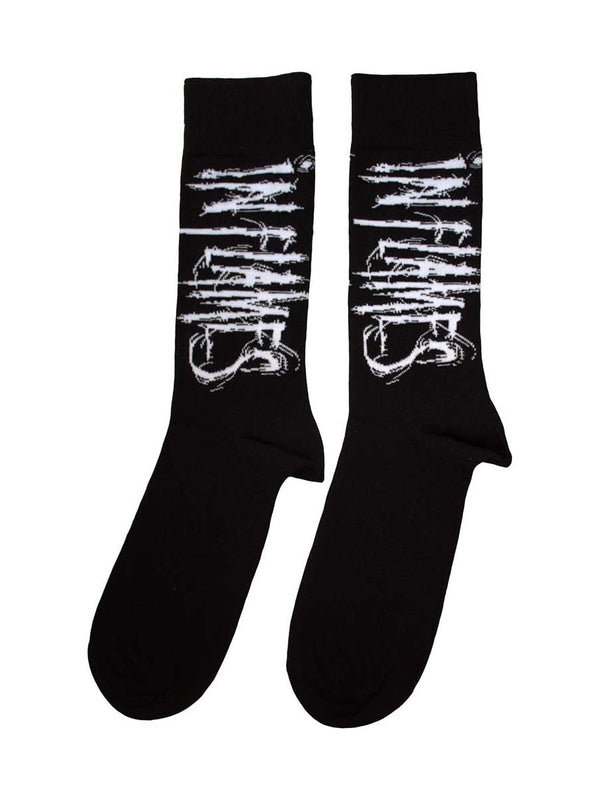 In Flames Logo Unisex Black Socks (UK 7-11)