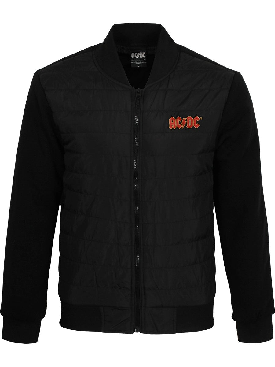 AC/DC Logo Men's Black Quilted Jacket – Wicked Things