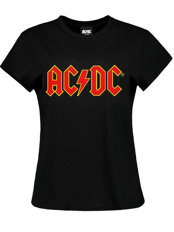 AC/DC Packaged Logo Ladies Black T-Shirt
