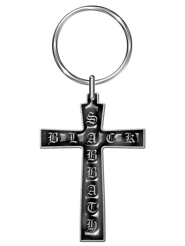 Black Sabbath Cross Keychain