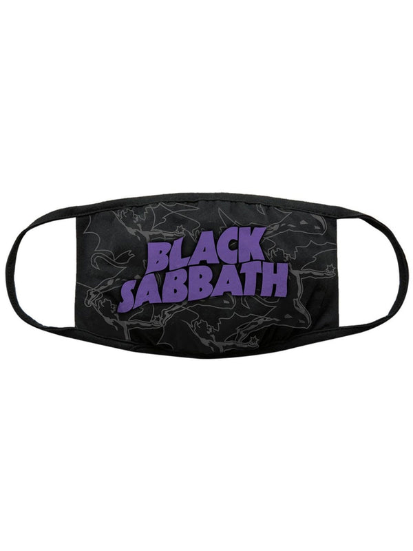 Black Sabbath Distressed Black Face Mask