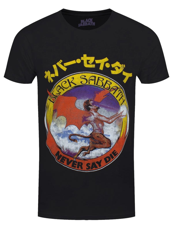 Black Sabbath Reversed Logo Men's Black T-Shirt