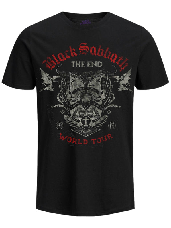 Black Sabbath The End Reading Skull Men's Black T-Shirt
