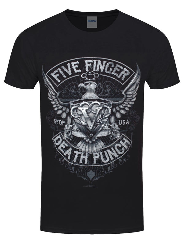 Five Finger Death Punch Howe Eagle Crest Men's Black T-Shirt