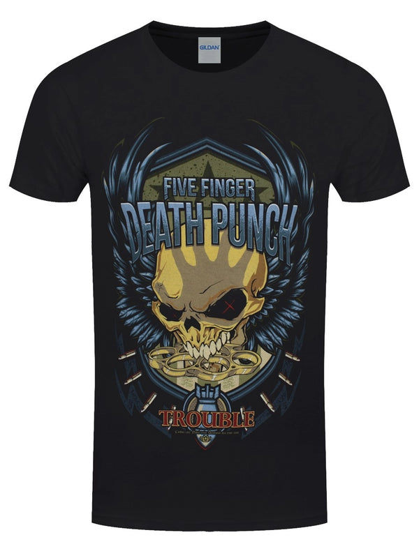 Five Finger Death Punch Trouble Men's Black T-Shirt