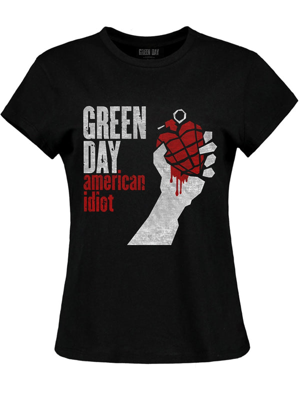 Green Day American Idiot Ladies Black T-Shirt