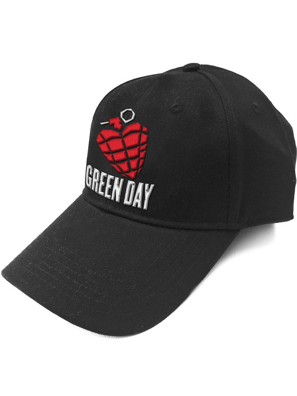 Green Day Grenade Logo Black Baseball Cap