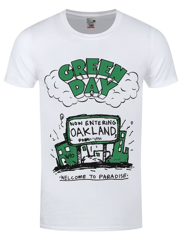 Green Day Welcome To Paradise Men's White T-Shirt
