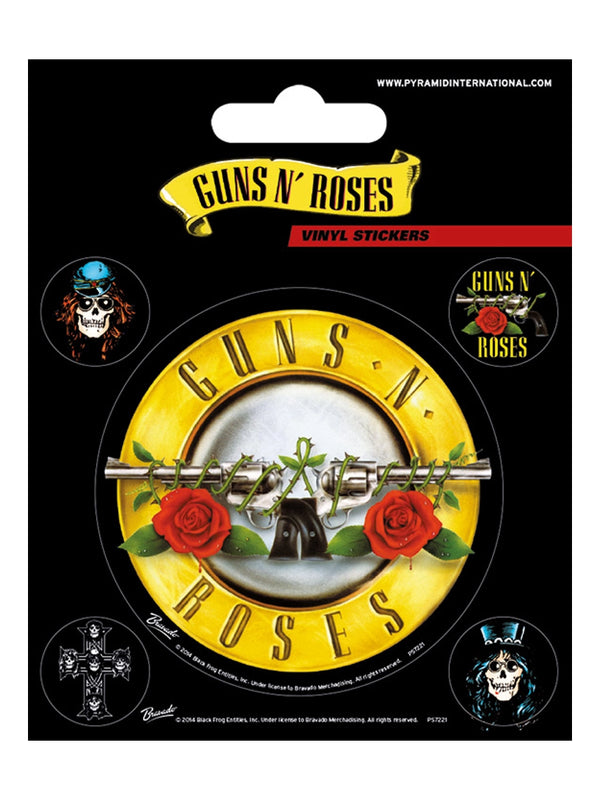 Guns N' Roses Bullet Logo Vinyl Sticker Pack