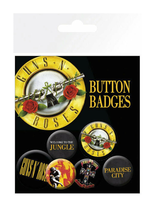 Guns 'N Roses Lyrics & Logos Button Badge Pack