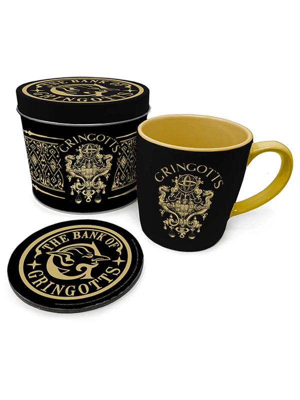 Harry Potter Gringotts Mug & Coaster In Tin