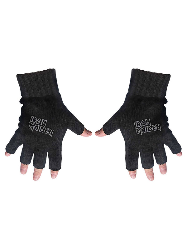 Iron Maiden Logo Fingerless Gloves