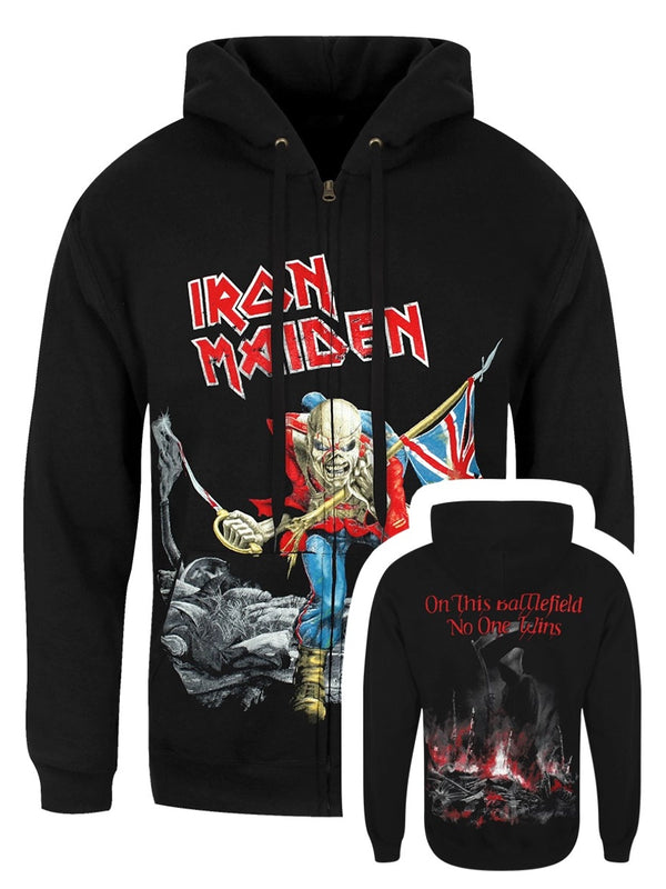 Iron Maiden Scuffed Trooper Men's Black Zipped Hoodie