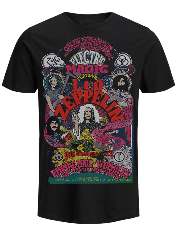 Led Zeppelin Full Colour Electric Magic Men's Black T-Shirt