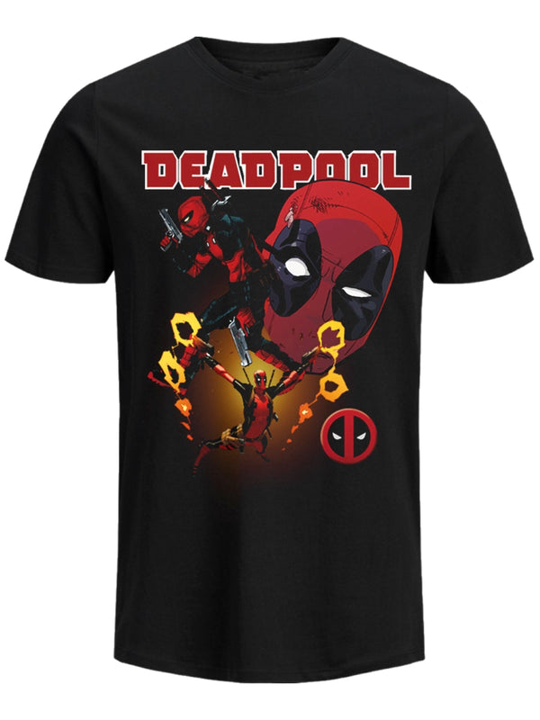 Marvel Deadpool Collage 2 Men's Black T-Shirt