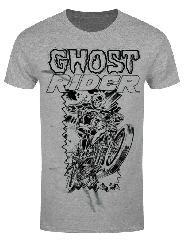 Marvel Ghost Rider Simple Men's Grey T-Shirt