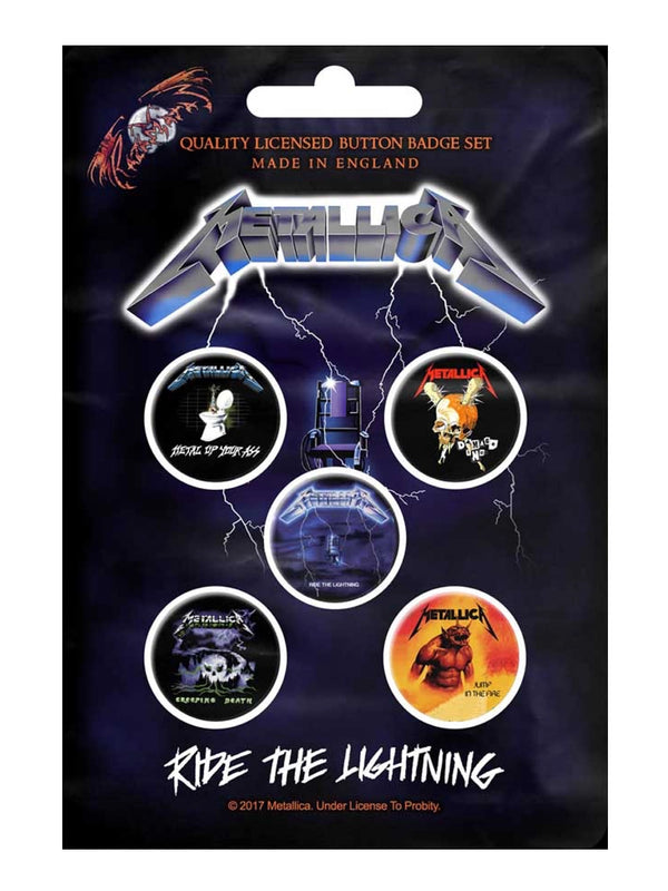 Metallica Ride The Lightning Button Badge