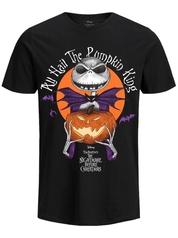 Nightmare Before Christmas All Hail The Pumpkin King Men's Black T-Shirt