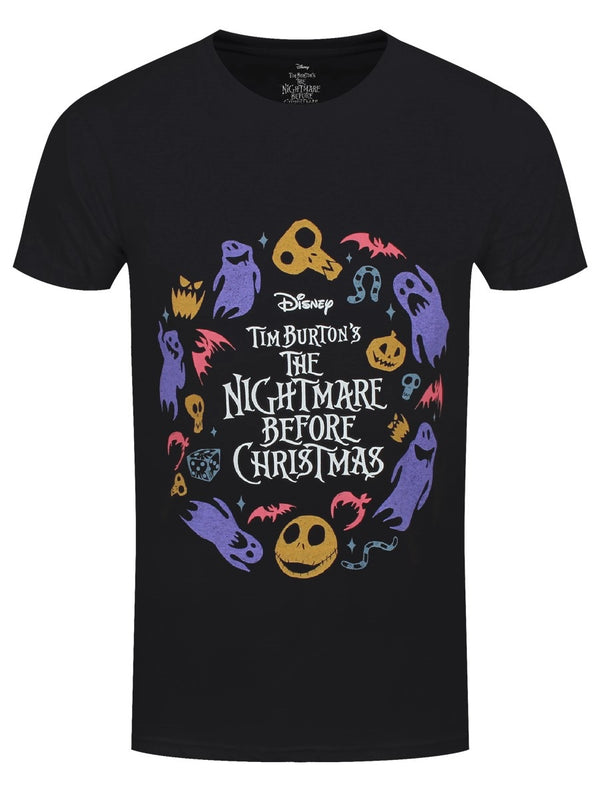 Nightmare Before Christmas Character Flight Men's Black T-Shirt