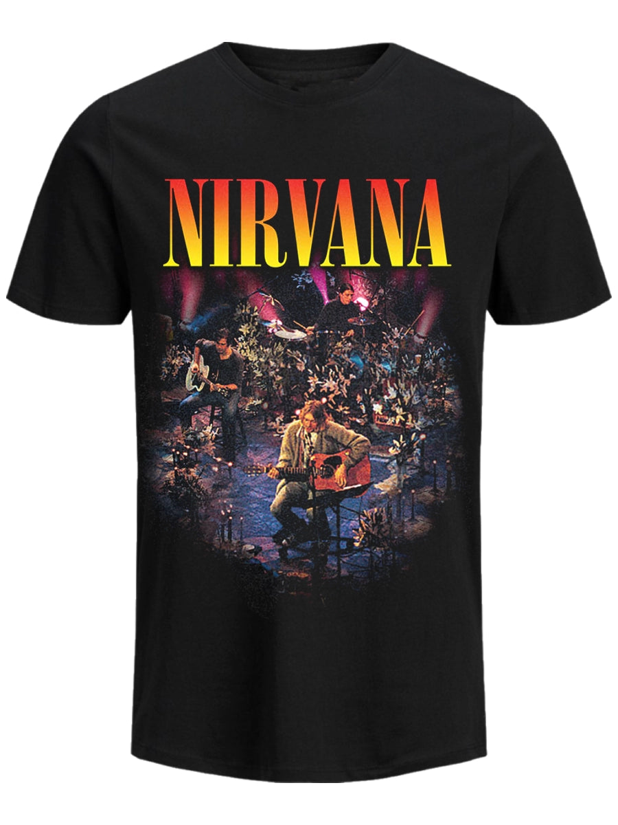 Nirvana Unplugged Photo Men's Black T-Shirt – Wicked Things