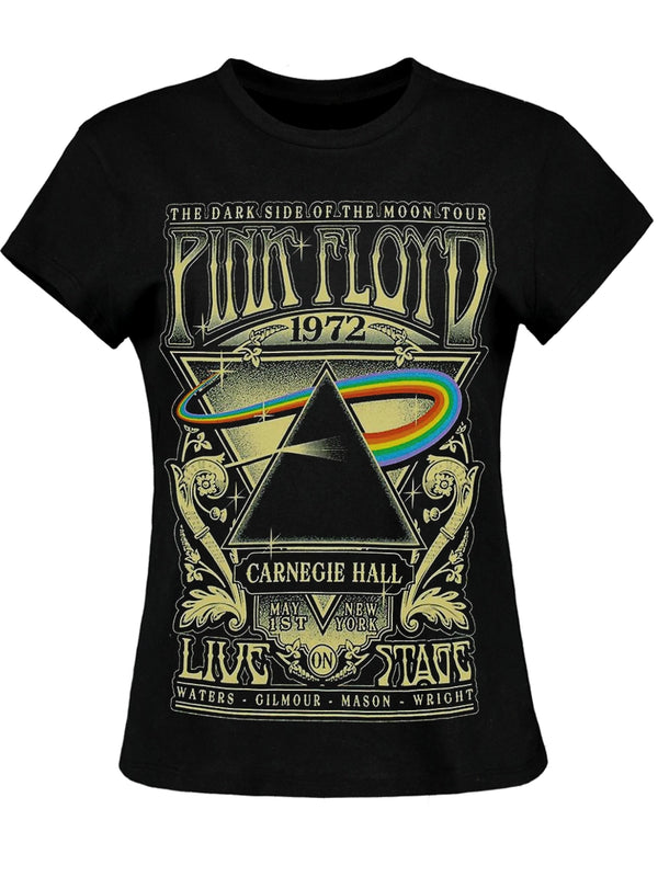 Pink Floyd Carnegie Hall Ladies Black T-Shirt