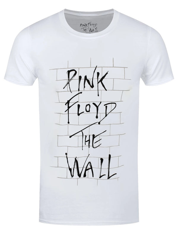 Pink Floyd The Wall & Logo Men's White T-Shirt