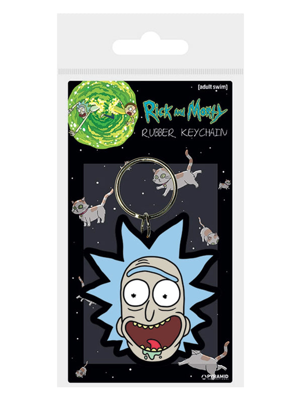 Rick and Morty Rick Crazy Smile Rubber Keychain