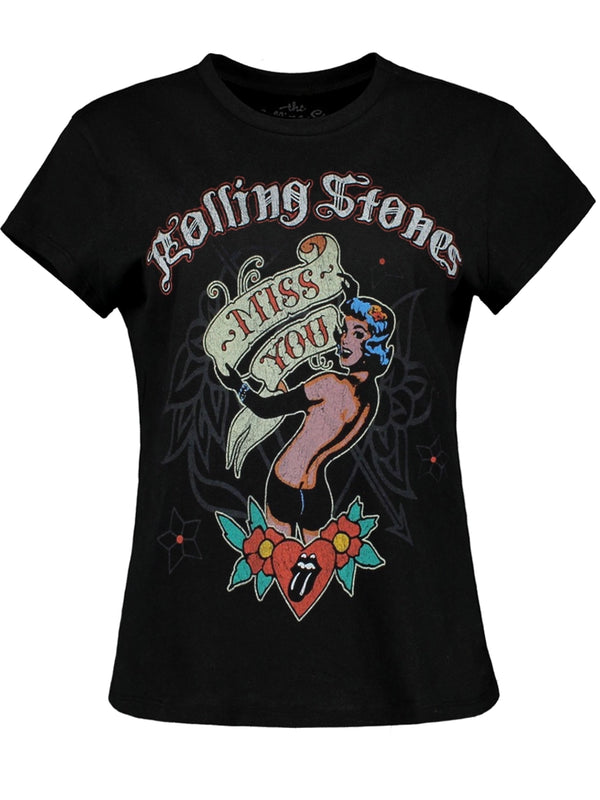 Rolling Stones Miss You Ladies Black T-Shirt