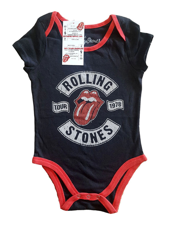 Rolling Stones US Tour 1978 Black Babygrow