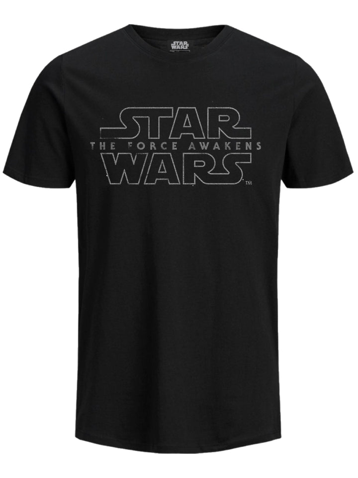 Star Wars Ep7 Force Awakens Logo Men's Black T-Shirt