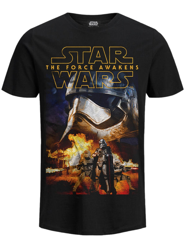 Star Wars Ep7 Phasma & Troopers Men's Black T-Shirt