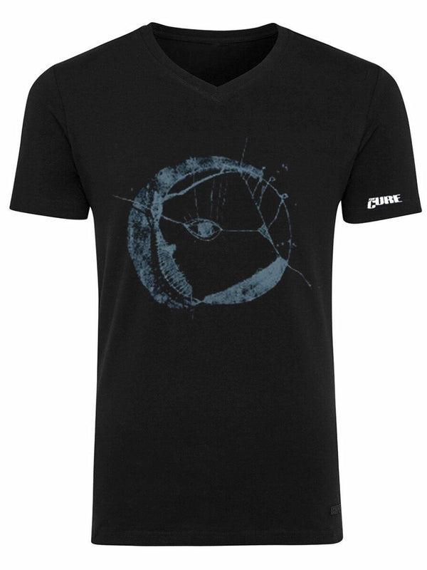 The Cure Eyemoon Logo Men's Black V-Neck T-Shirt