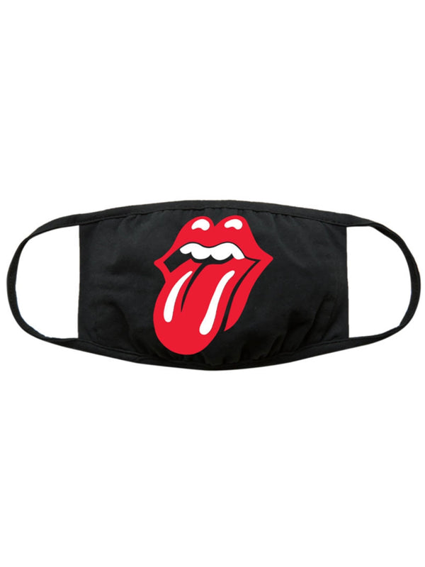 The Rolling Stones Classic Tongue Black Face Mask