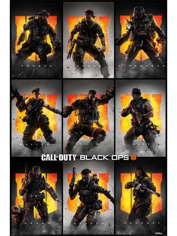 Call of Duty Black Ops 4 Characters Maxi Poster