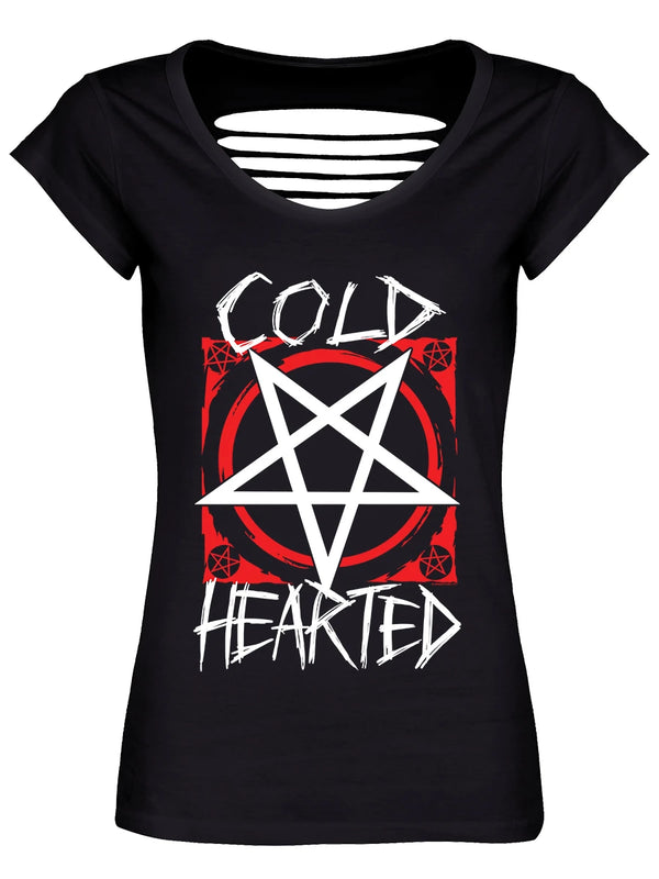 Cold Hearted Ladies Black Razor Back T-Shirt
