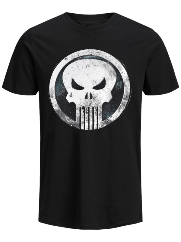 Marvel Punisher Mens Metal Badge T-Shirt