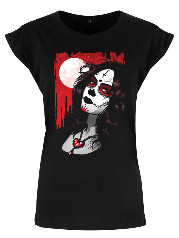 Night Of The Dead Ladies Premium Black T-Shirt