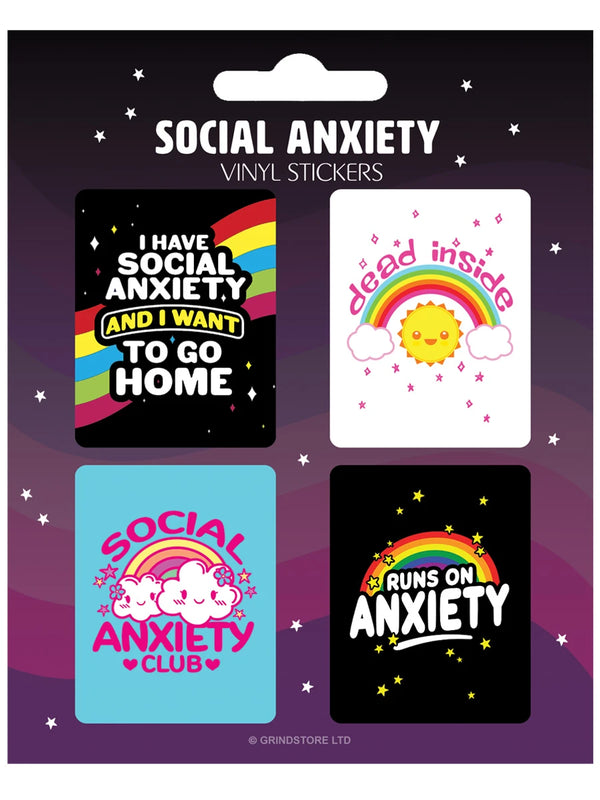 Social Anxiety Vinyl Sticker Set